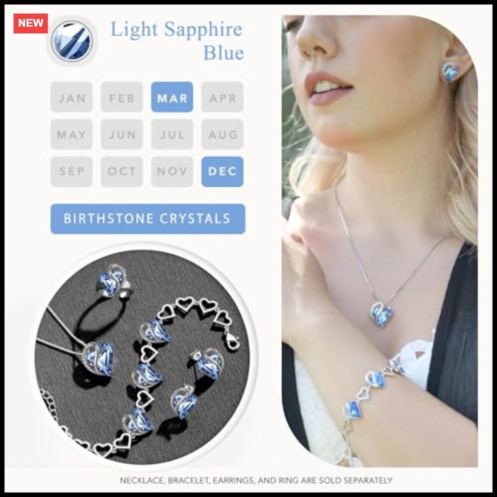 Silver Plated Birthstone Stud Earrings Heart Design Elegant Minimal Jewelry - Picture 4 of 7